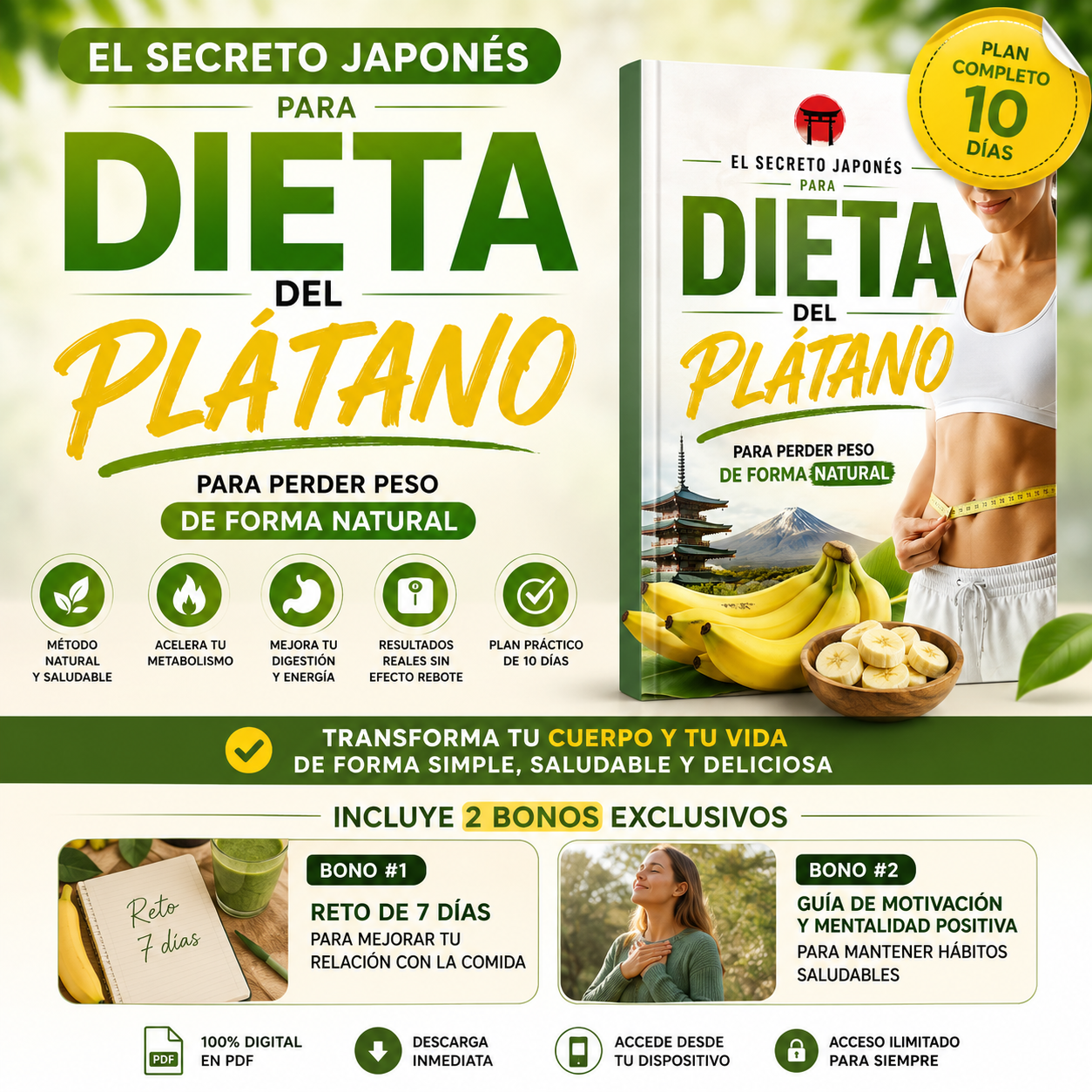 Dieta del Plátano Ebook Mockup